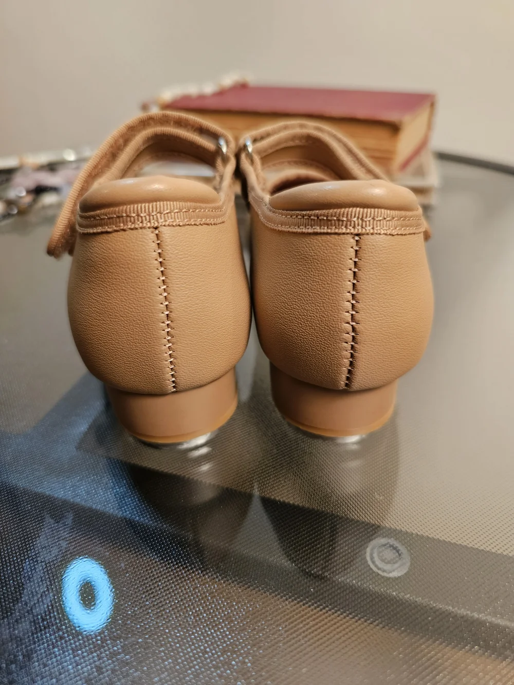 Girls Tan Tap Dance Mary Jane Shoes - Classic Tap Shoe
